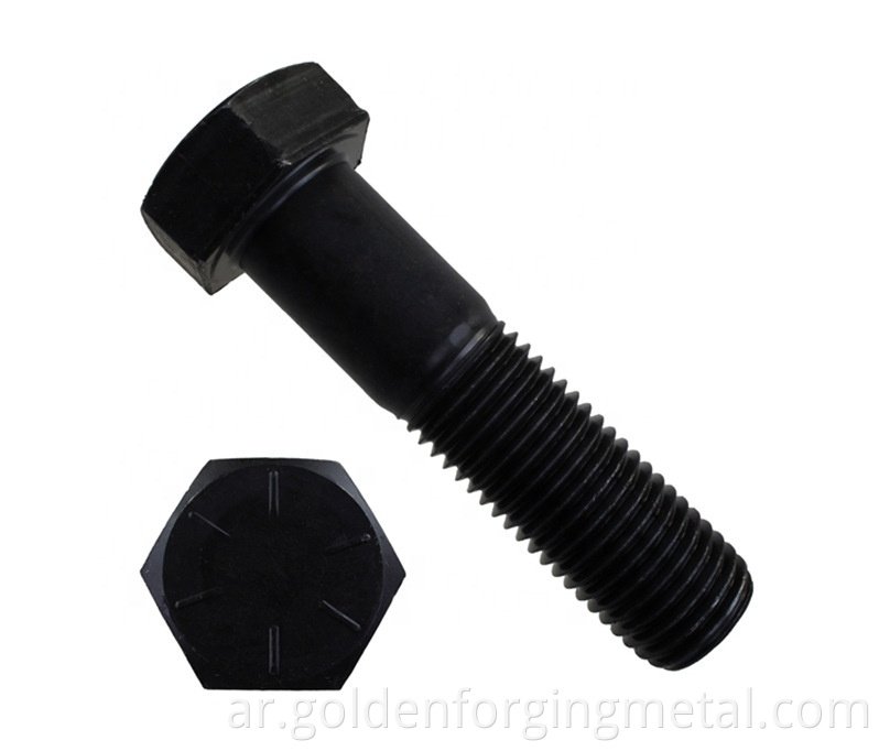 black carbon steel full thread hex bolt